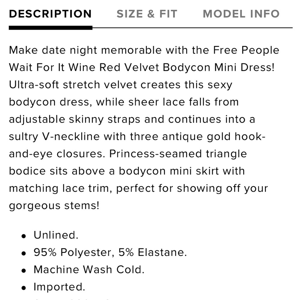 FP “Wait For It” Velvet Mini Slip Dress - Picture 5 of 7